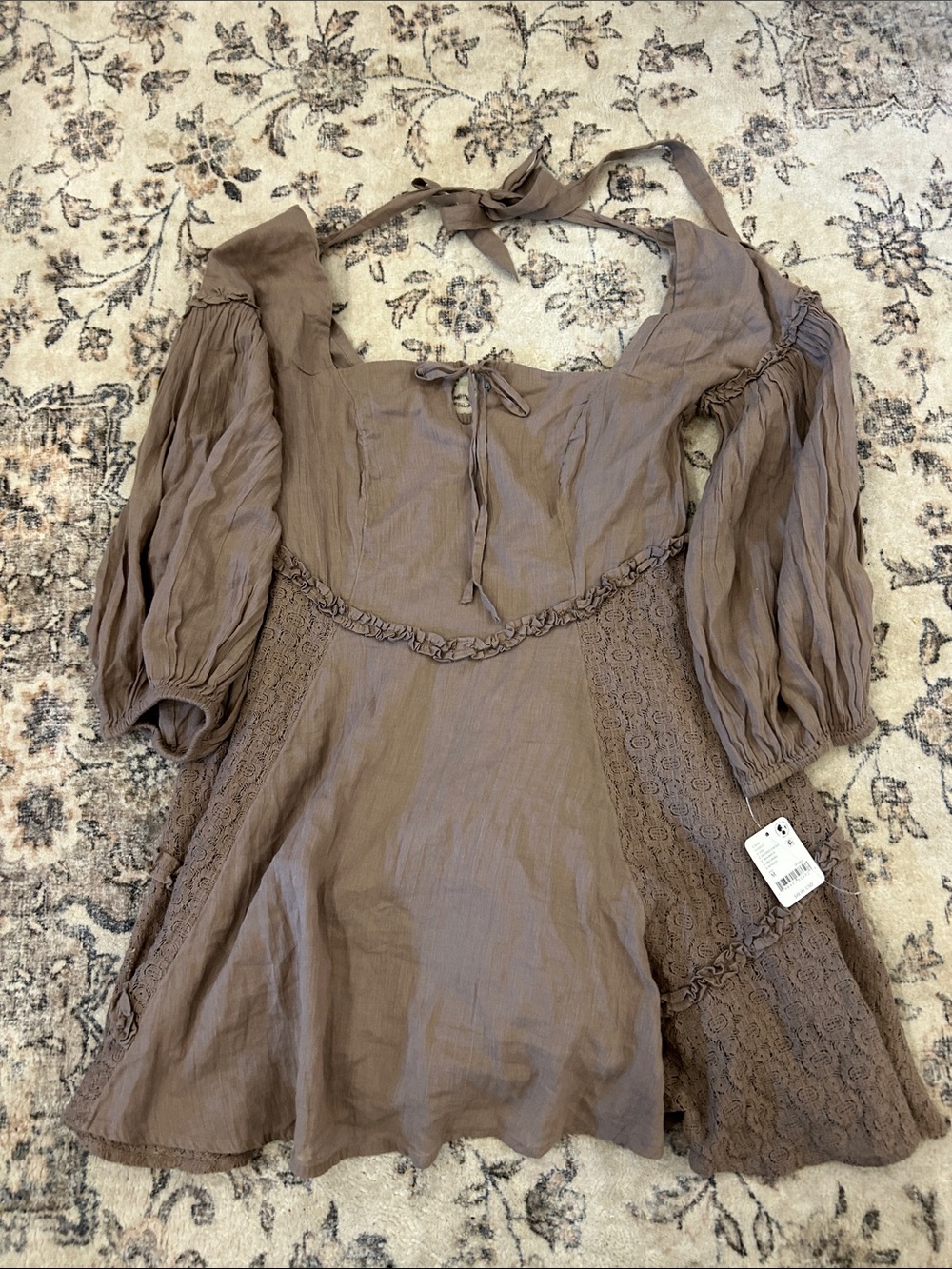 Free People Taupe Mini Dress